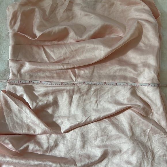 Blush Pink Satin One-Shoulder Maxi Dress - Picture 11 of 12